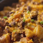 Slow Cooker Cowboy Casserole with Cheesy Beef and Tender Potatoes