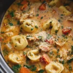 Crockpot Tortellini Chicken Soup