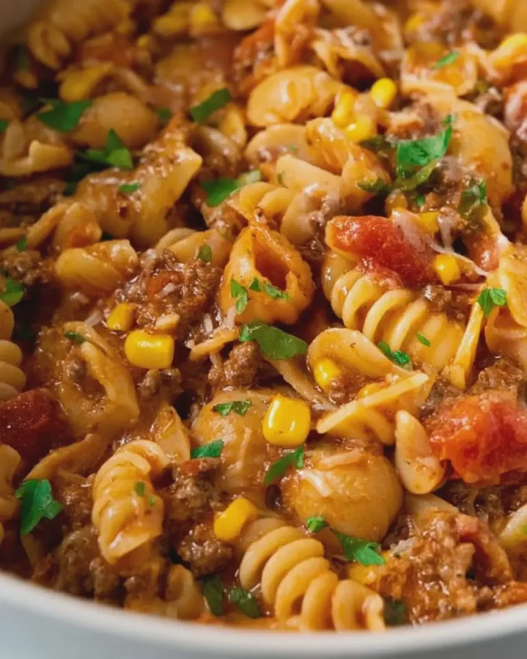 Slow Cooker Taco Pasta