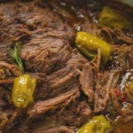 Spicy Ranch Pepperoncini Slow Cooker Beef Roast