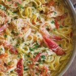 Seafood Pasta with Crawfish Crab and Shrimp