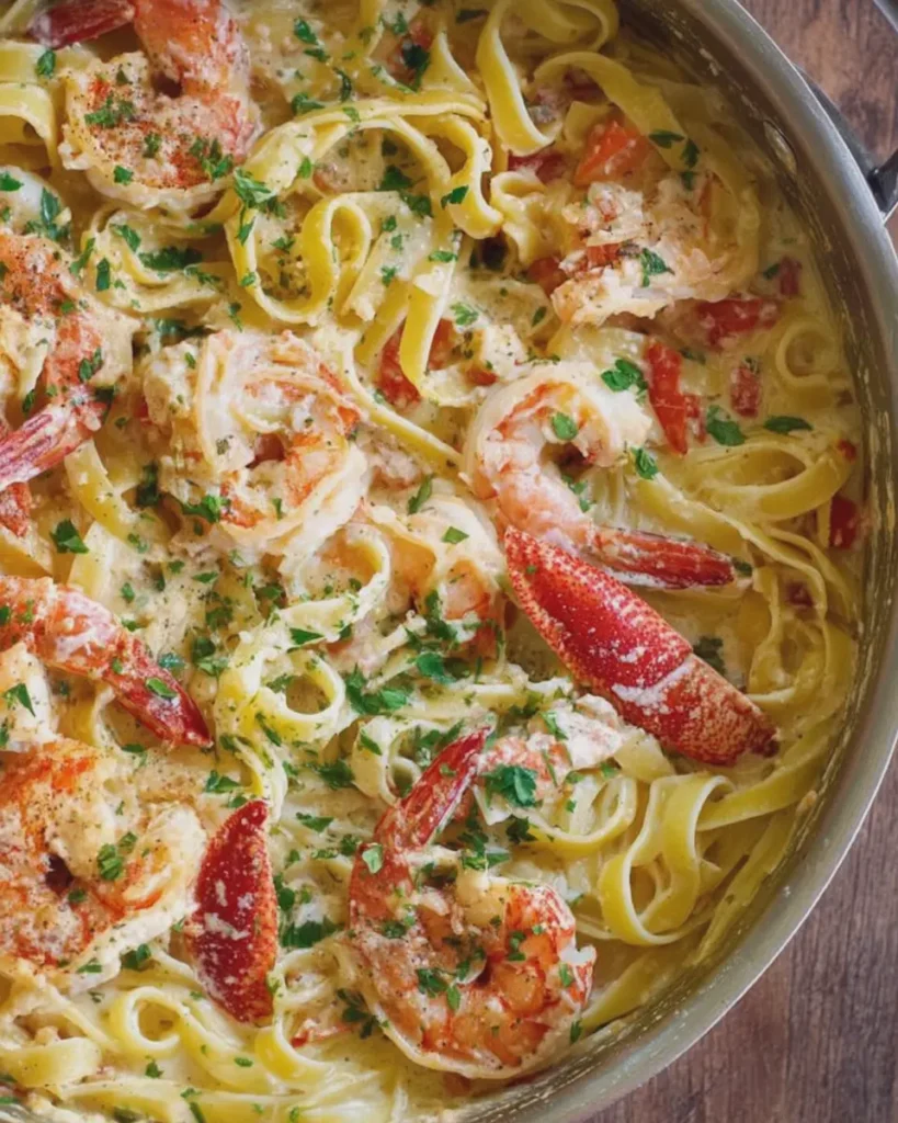 Seafood Pasta with Crawfish Crab and Shrimp