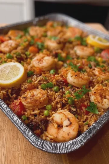 DUMP AND BAKE SEAFOOD RICE