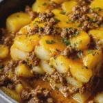 Cheesy Ground Beef Potato Casserole