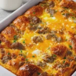 Cheesy Sausage and Crescent Roll Breakfast Bake