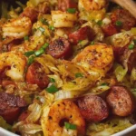 Sela Fried Cabbage with Shrimp and Sausage