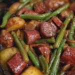 Sela Crockpot Beef Smokies Potatoes and Green Beans