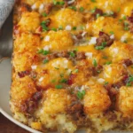 Smothered Tater Tot Breakfast Casserole