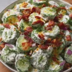 Cucumber Ranch Crack Salad with Turkey Bacon