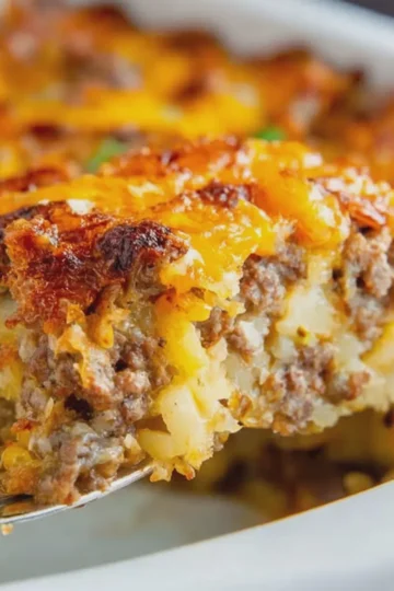 Oven Baked Beef and Hash Brown Casserole