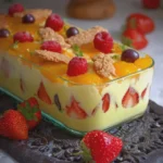Fruit Custard Biscuit Dessert