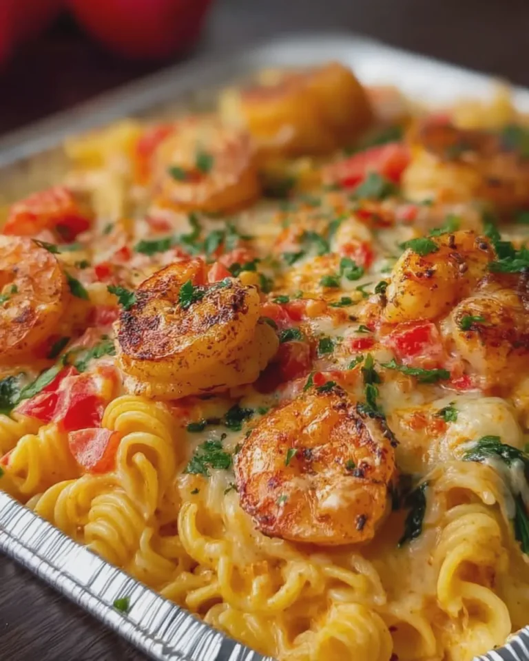 Creamy Cajun Shrimp Pasta Bake