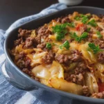Ground Beef Cabbage Stir Fry Casserole