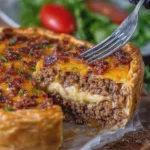 Pioneer Woman Cheeseburger Pie with Turkey Bacon