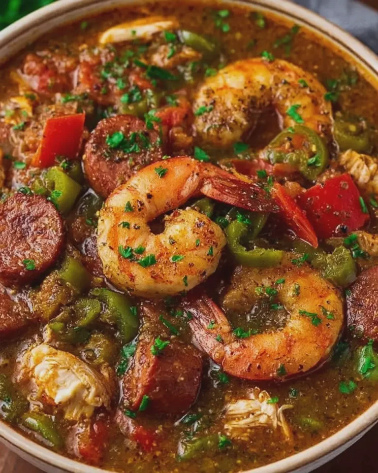 SEAFOOD GUMBO WITH SHRIMP CRAB AND SAUSAGE