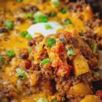 Taco Beef and Potato Crockpot Casserole