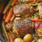 Slow Cooker Chicken Thighs with Vegetables