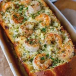 Cheesy Shrimp Garlic Bread