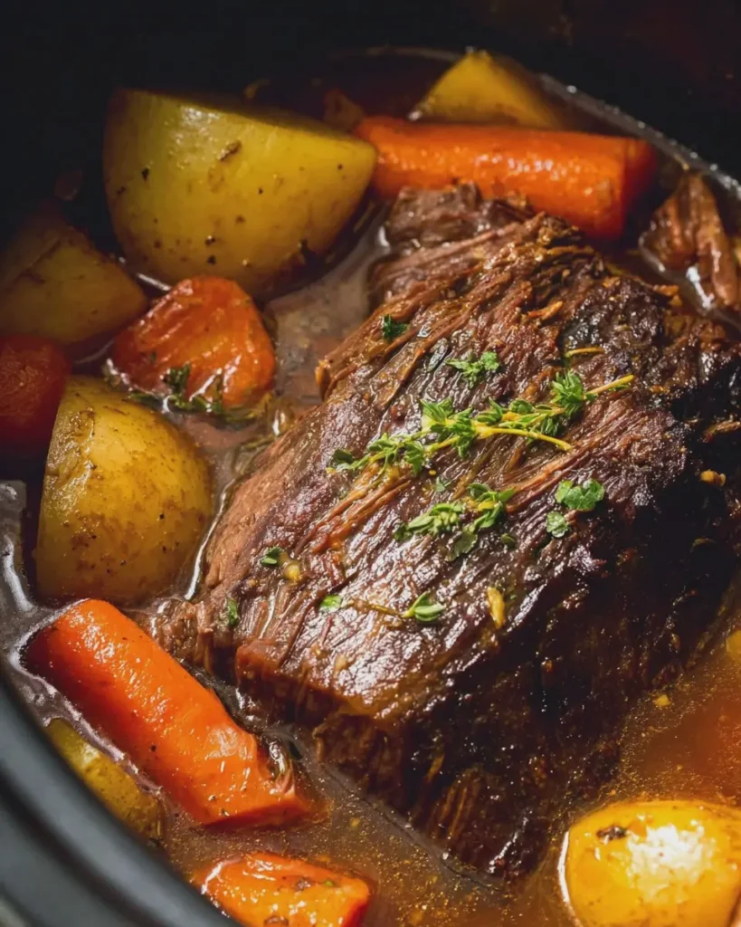 Slow Cooker Beef Pot Roast with Rich Gravy and Veggies