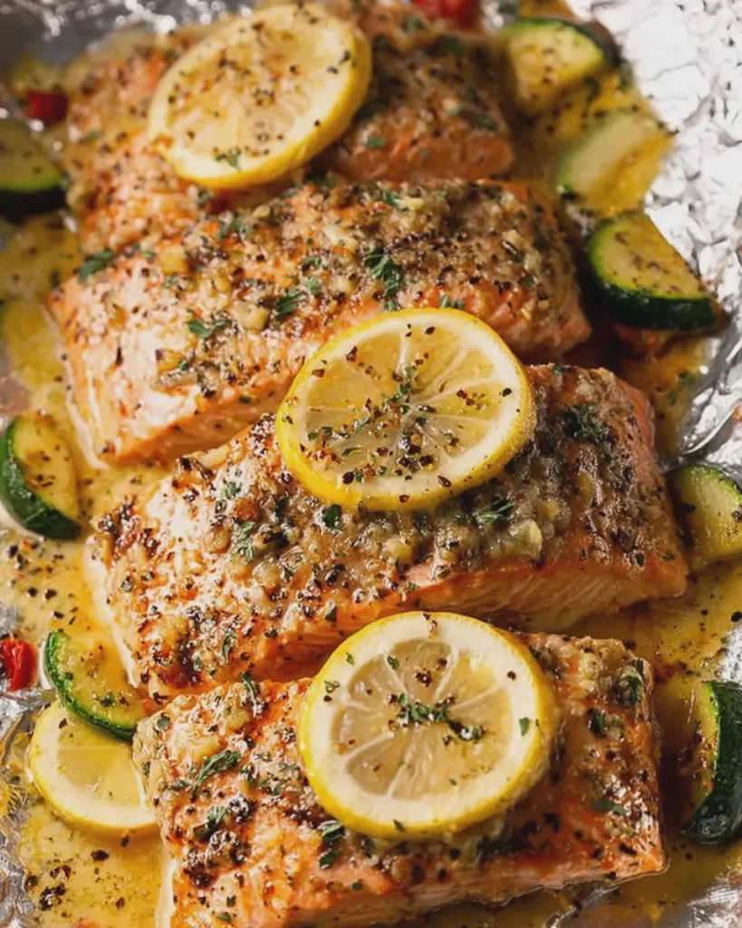 Baked Lemon Garlic Butter Salmon
